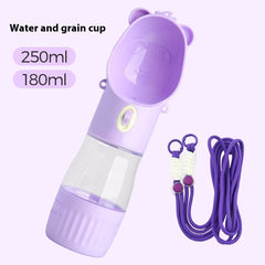 2 In 1 Portable Dog Water Bottle For Small Big Dogs Cat Outdoor Leak-proof Puppy Drinking Bowl With Food Container Pets Feeder Pet Products